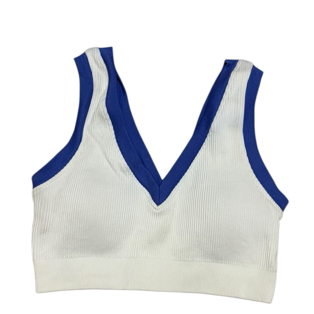 Aerie Women's White and Blue spor bra - Picture 2 of 5